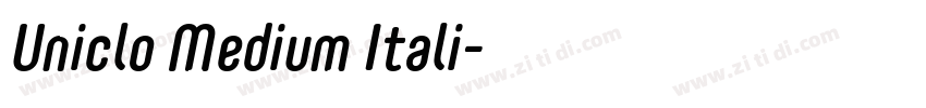 Uniclo Medium Itali字体转换